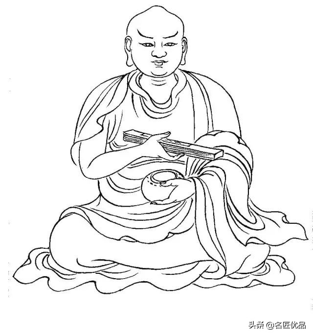 降龙罗汉白描图高清图片,降龙伏虎罗汉图白描