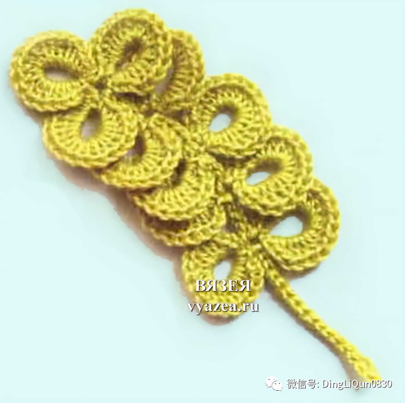 树枝树叶的编织图解,树叶钩针编织教程图解