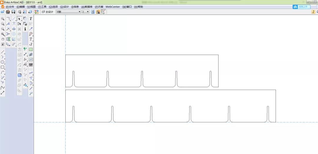 教你一个新方法，ArtiosCAD盒型库设计隔档，同时生成长短刀卡图
