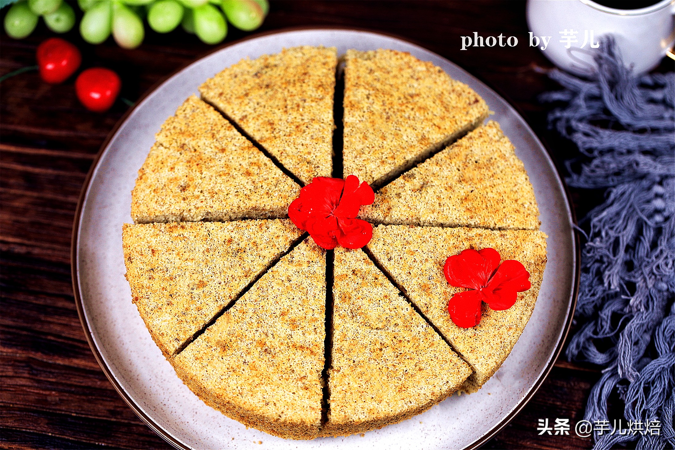 戚风蛋糕的家常做法自己制作,黑麦戚风蛋糕做法