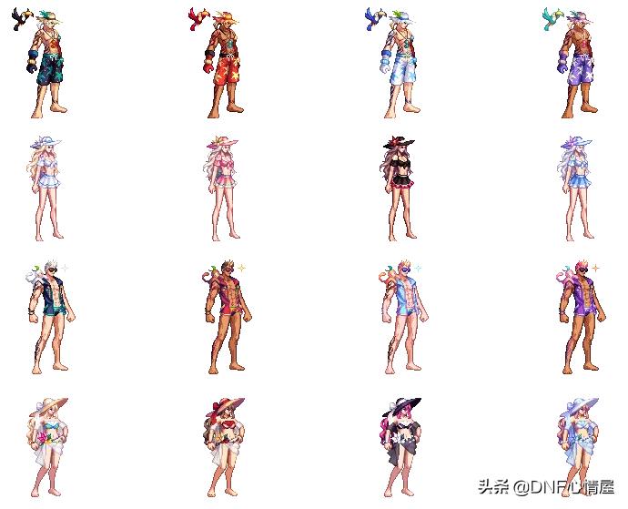 dnf韩服2024夏日套最新消息,dnf2019夏日装扮套装自选礼盒外观