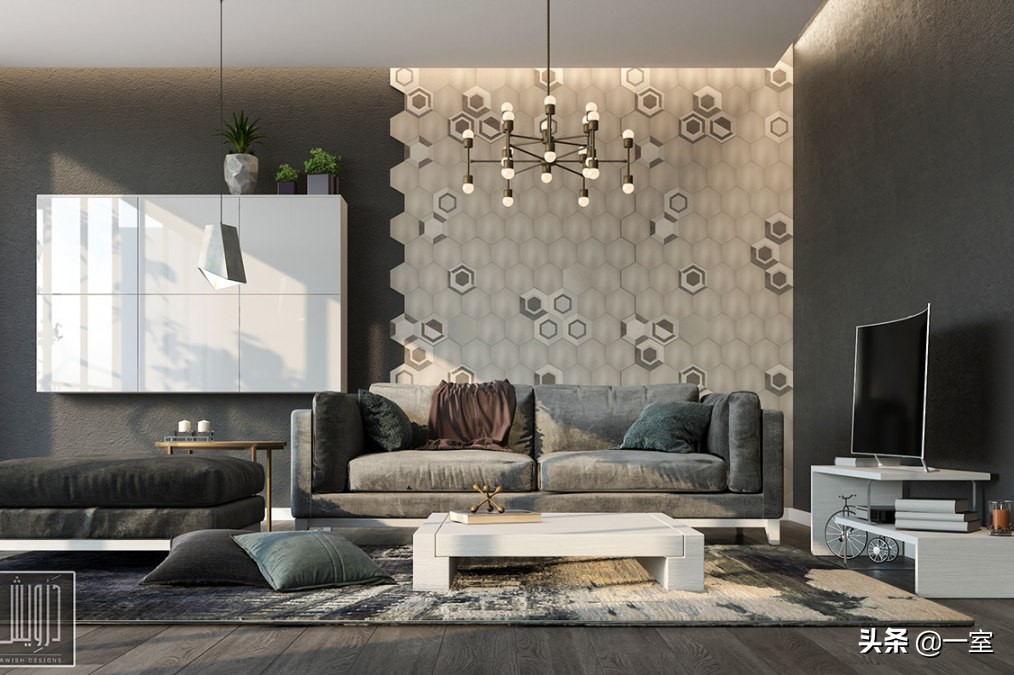 3.3米背景墙设计,客厅背景墙设计简约款