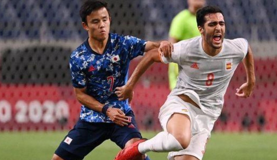 日本国奥热身1-1战平西班牙,中国男足0比3不敌日本国奥