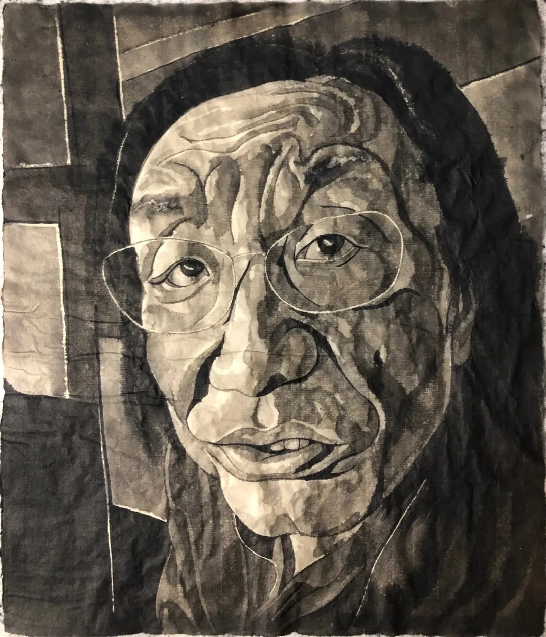 方增先水墨人物画作品欣赏图文,方力钧画自然风景