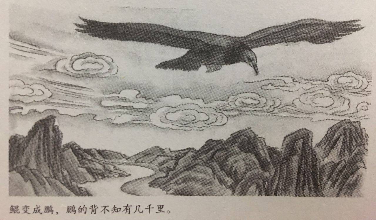 庄子逍遥游读诵及翻译,庄子逍遥游里的鲲鹏