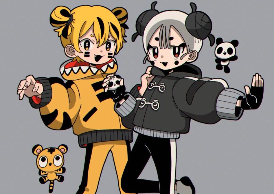 可爱的卡通动物拟人,画风精致的动物拟人化