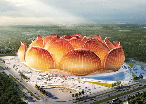 一朵“荷花”火爆全网!恒大新主场造型你给多少分?