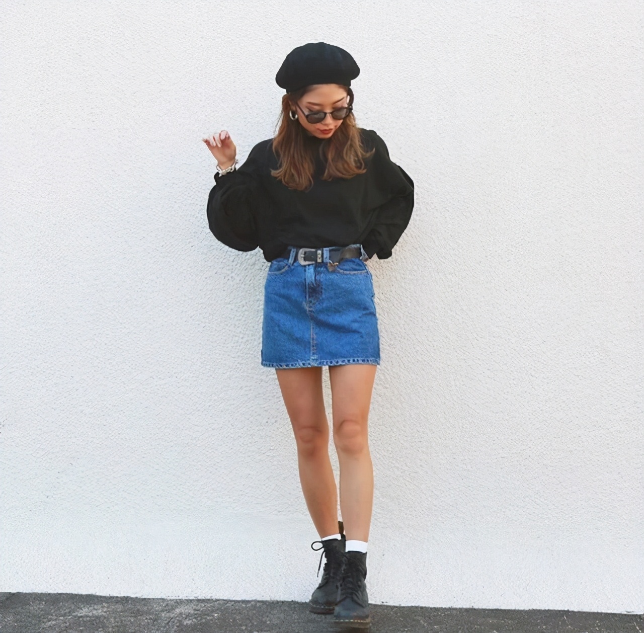 稍微高一点筒的马丁靴穿搭,drmartens马丁靴怎么搭配