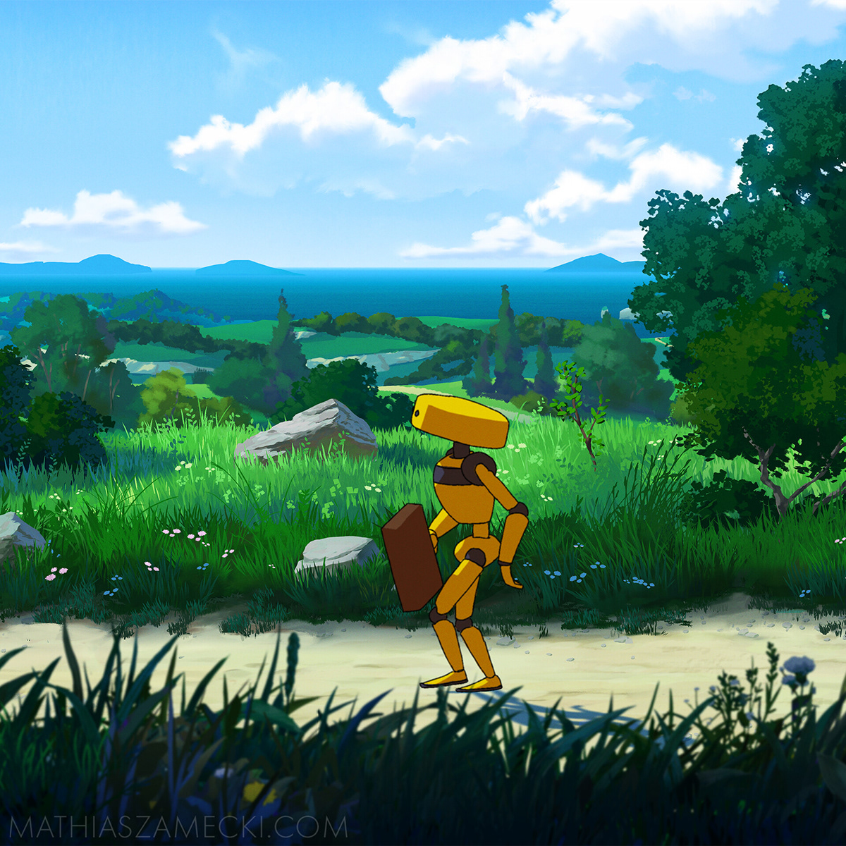 机器人Robo-bee的日常：这是绘本插画还是动漫原画？总之先睹为快