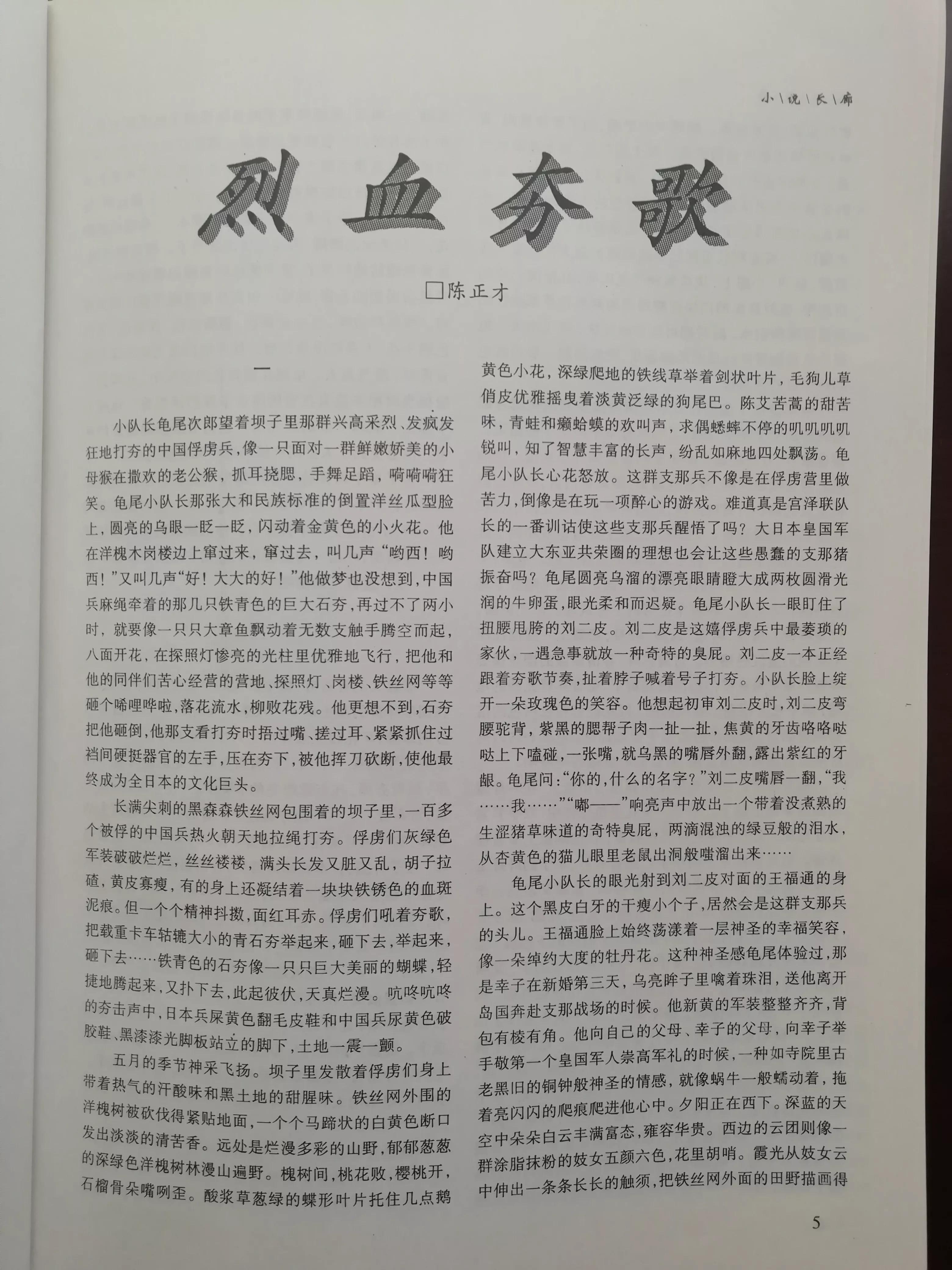 【旧作自励】原创中篇小说《烈血夯歌(十八.续完)》陈正才