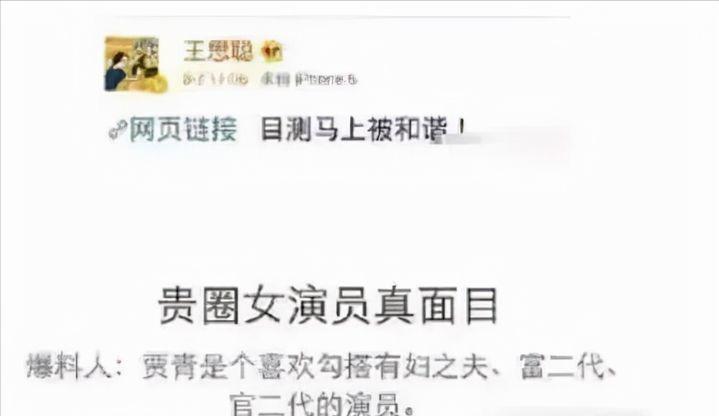 王思聪怎么评价贾青,贾青和华策谁漂亮