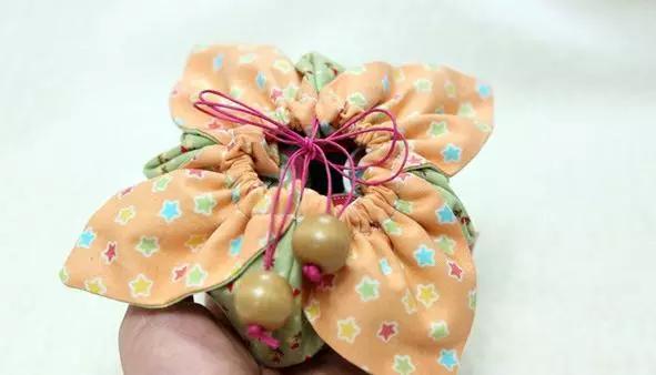 手工布艺抽绳收纳材料包,创意diy布艺抽绳钥匙包