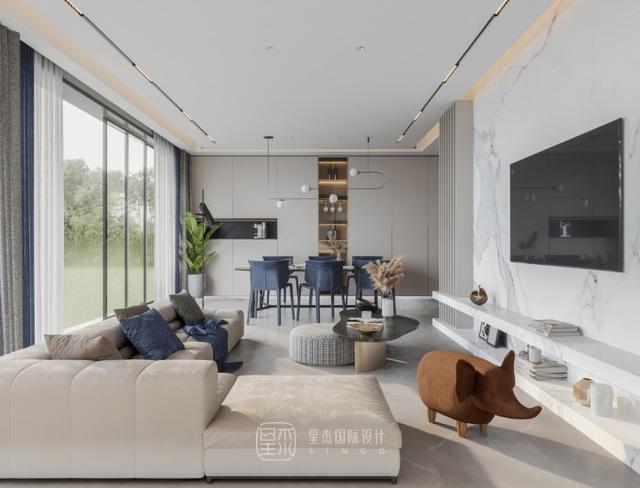 星杰装修风格效果图,星杰别墅挑高装修