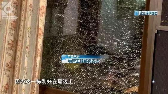 红星紫郡11家住户玻璃爆裂住户质疑质量差物管甩锅天气热