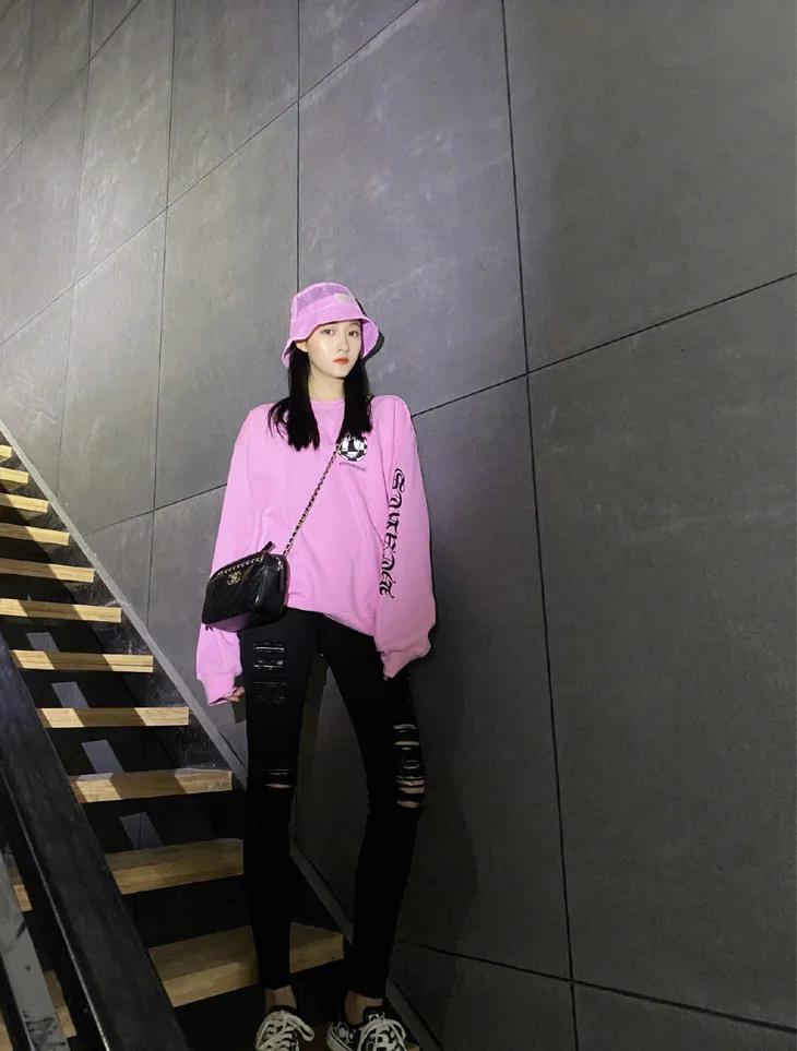 关晓彤同款only紫色小熊羽绒服,only关晓彤同款针织连衣裙