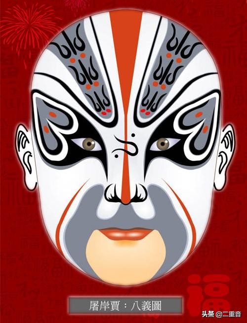 京剧人物脸谱100幅,京剧各色脸谱集合照