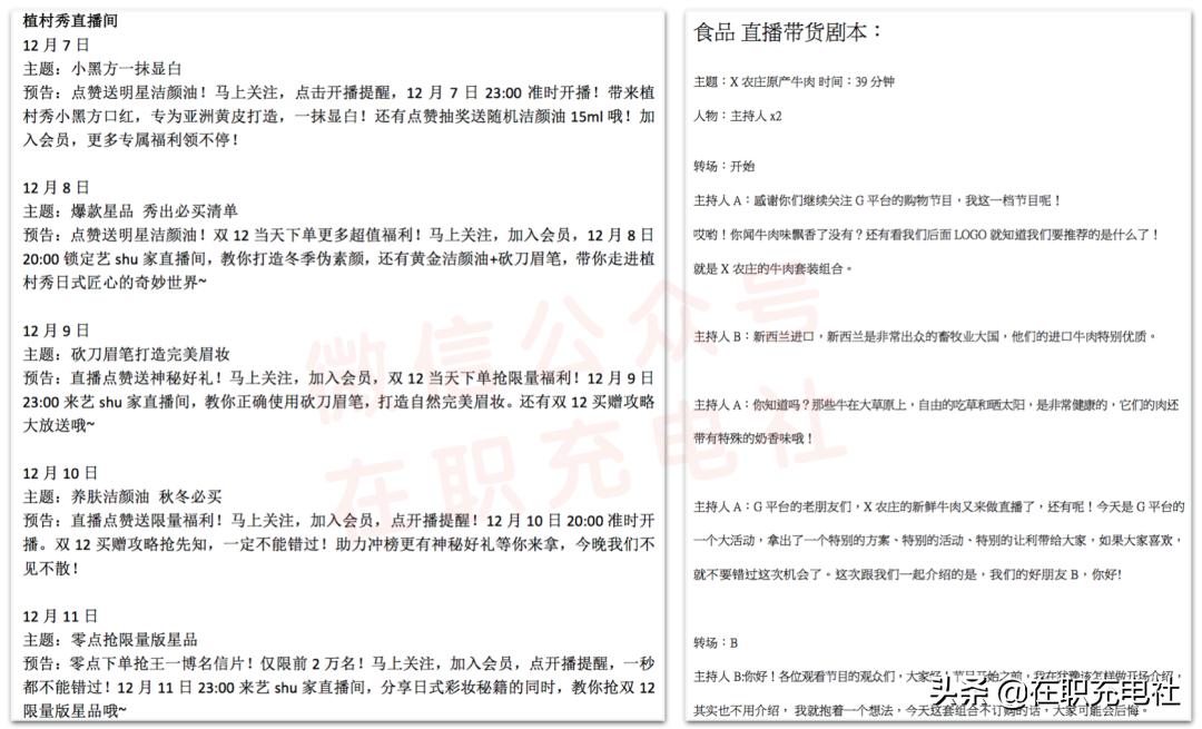 直播电商完整脚本模板下载,免费直播电商脚本