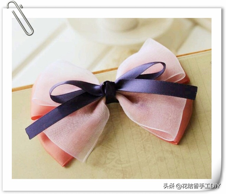 蝴蝶结发饰手工制作简单,蝴蝶结发饰diy教程网红大蝴蝶结