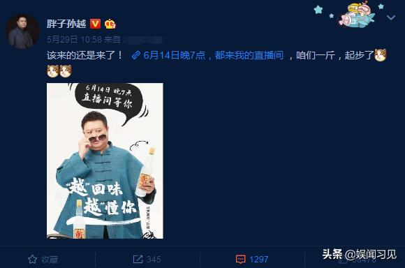 孙越白酒品牌,孙越代言的白酒