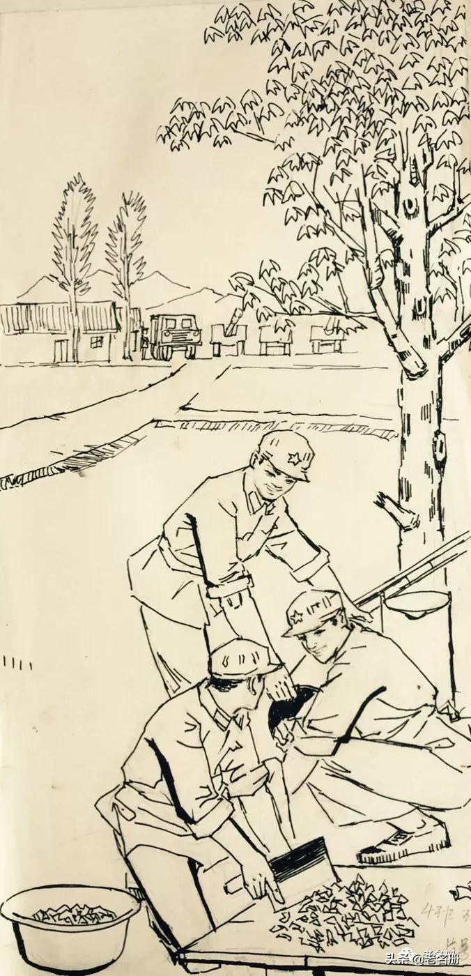 70年代部队炊事班真实影像,70年代解放军在部队用餐真实影像