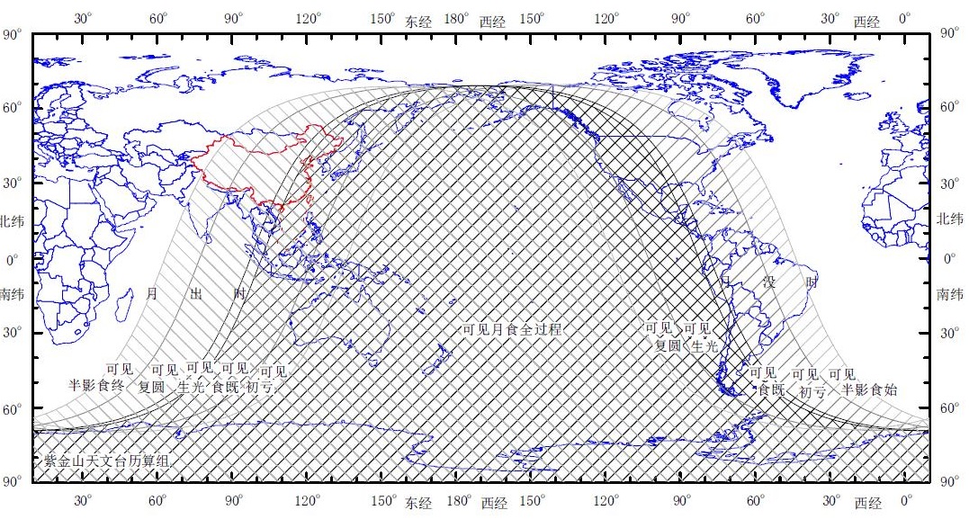 夜空现奇观月全食叠加超级月亮,月全食叠加超级月亮最佳观测点