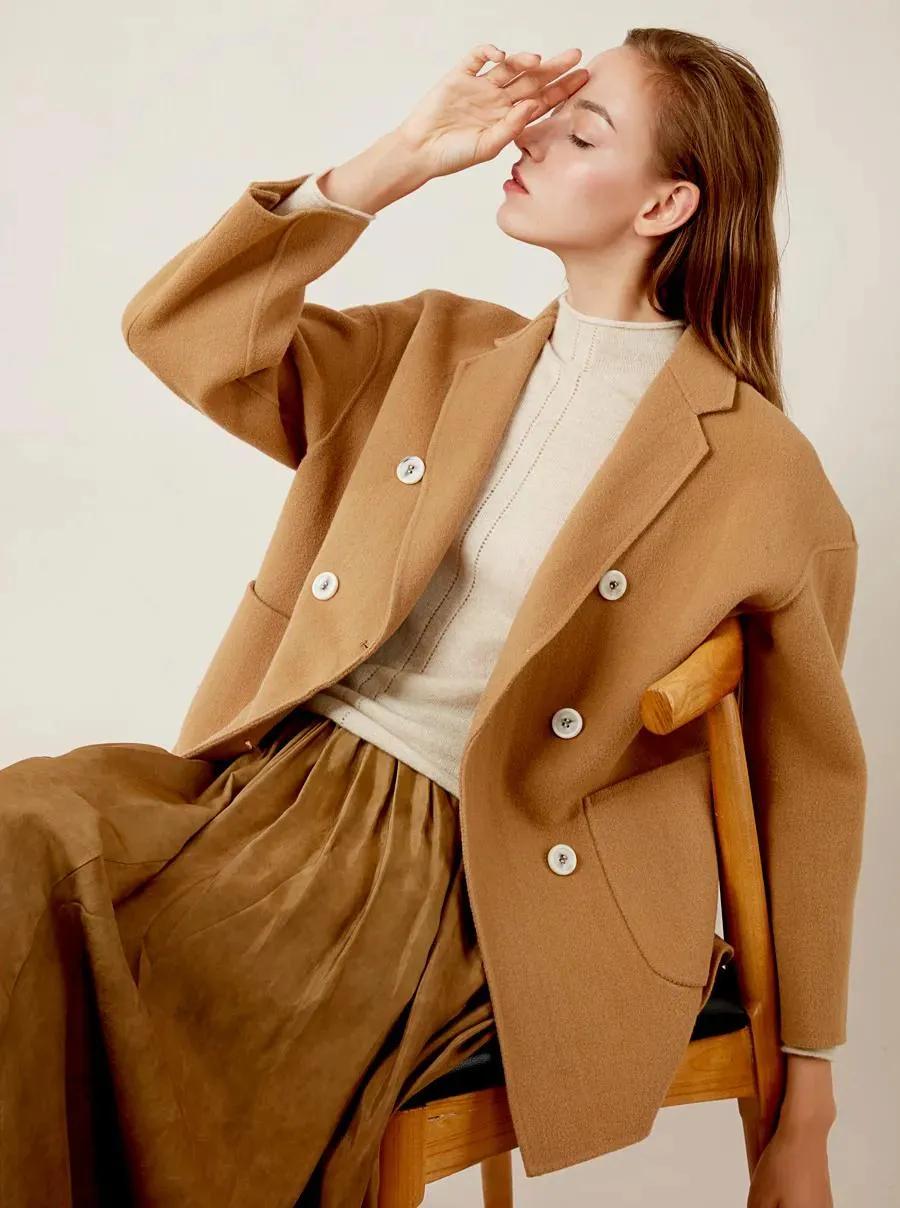 大格子大衣好看吗,焦糖色大衣好看吗