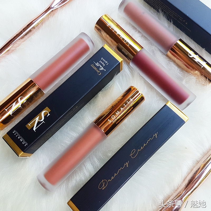泰国小众三支唇釉,泰国裸色唇釉
