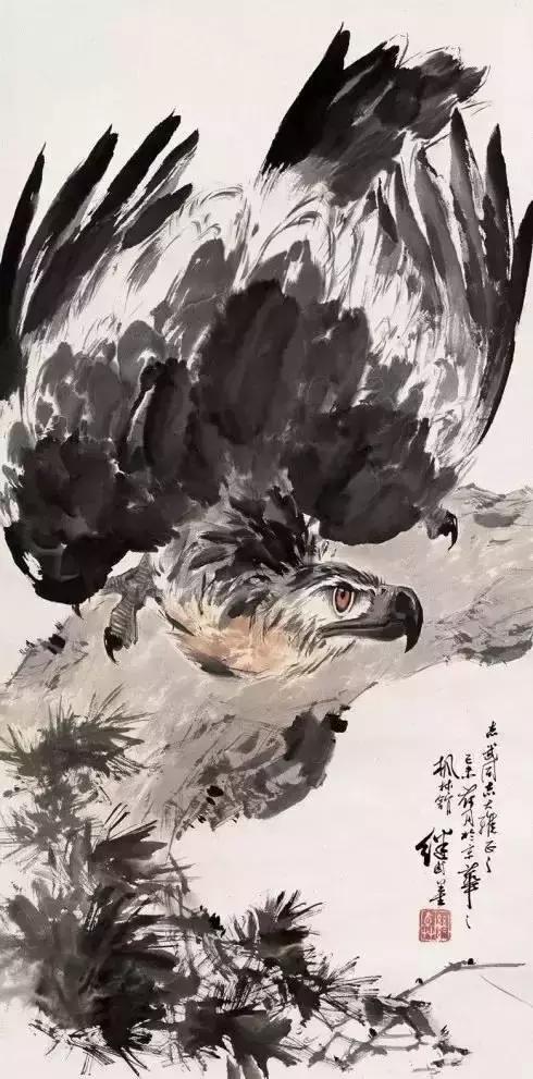 鉴赏岳飞书法非一般的霸气,雄姿英发大师笔下的鹰