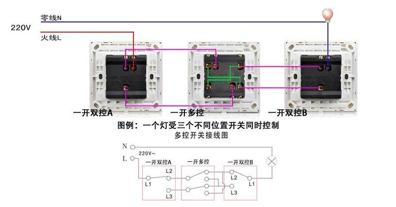 电工知识单控开关控制一个灯,电工入门教学两个开关控制一个灯