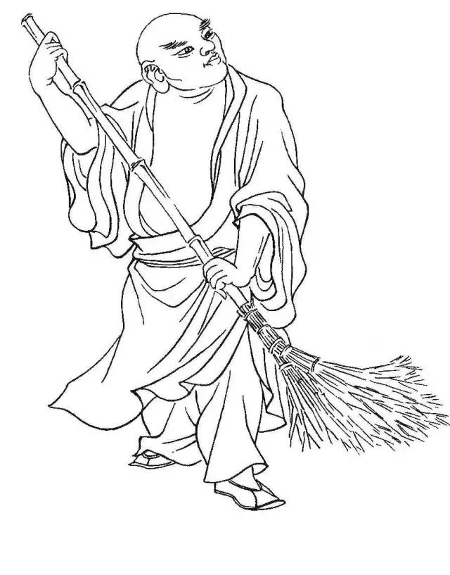 白描罗汉全本,罗汉白描100幅