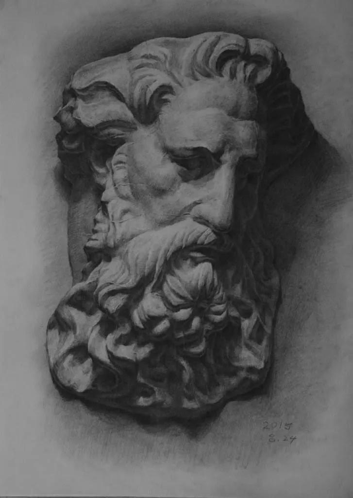 看完这些ps大神的对比图我跪下了,十大神级素描雕塑