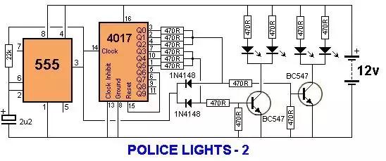画出的555定时器电路引脚图,用555定时器构成双向流水灯电路图
