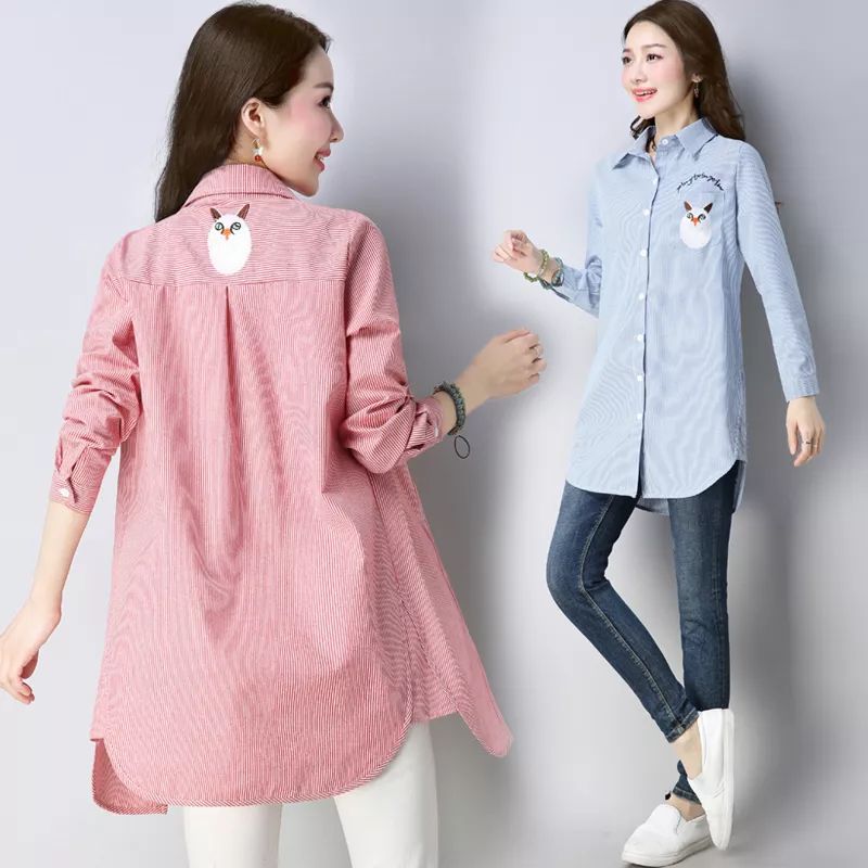 中长款不规则衬衫搭配小脚裤套装,宽松衬衫穿搭女中长款搭配小脚裤