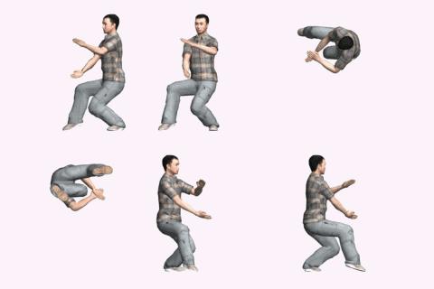 二十四式太极拳分解动作教学1-3式,太极24式3d动漫图解