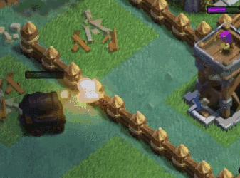 部落冲突一级蛮王能打什么,部落冲突一级蛮王打加农炮