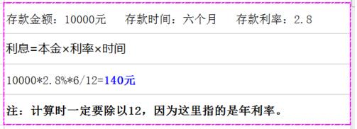 最简单的银行存款利息计算方法,银行存款利息计算方法例子