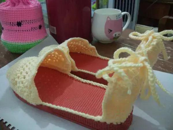 夏天手工钩织毛线凉鞋教程书,夏季钩针编织成人镂空凉鞋教程