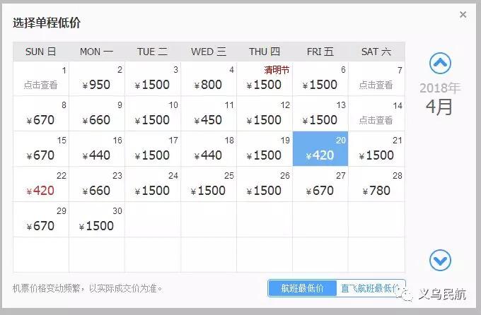 义乌飞机飞哪里最便宜,义乌直飞