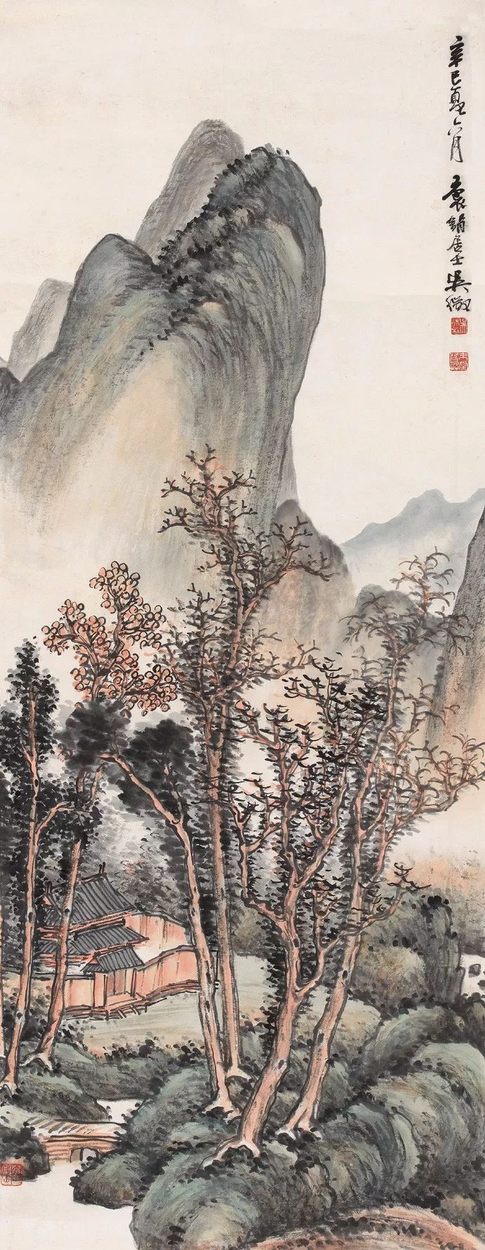 写意山水花鸟画精品欣赏,吴待秋山水画精品欣赏图文