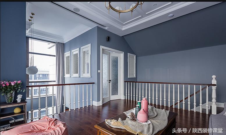 280平轻奢美式,120平美式轻奢风高级蓝灰