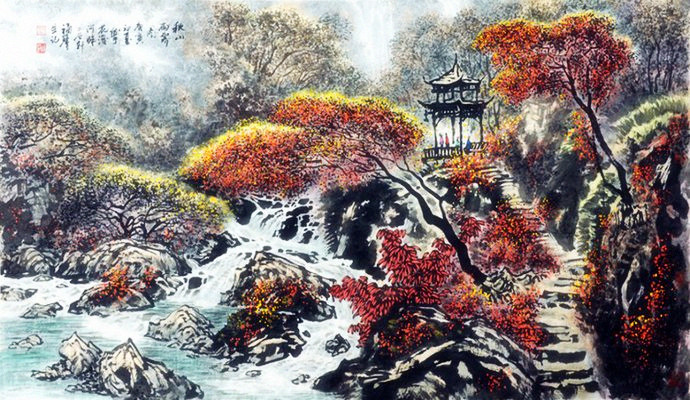 天天漫画网：画家沈福馨《空山不见人但闻人语声》