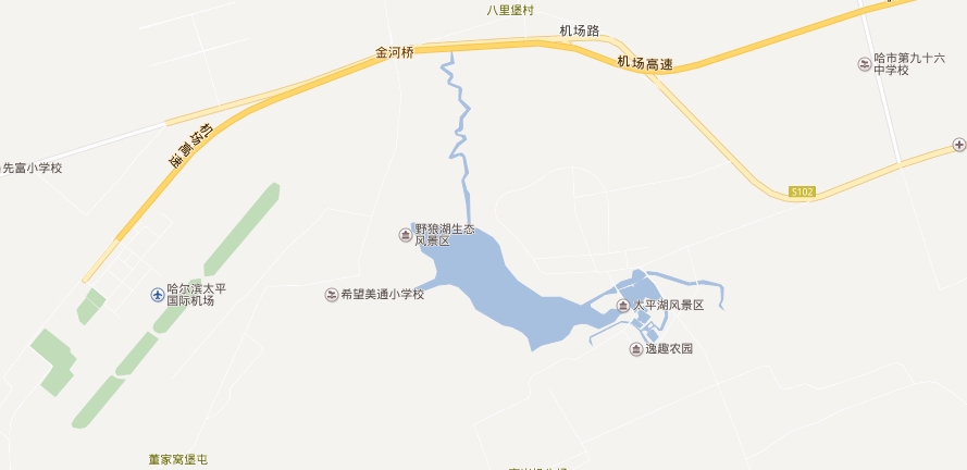 哈尔滨野狼湖，为东北最大的内陆平原湖，是野生狼栖息的天然场所