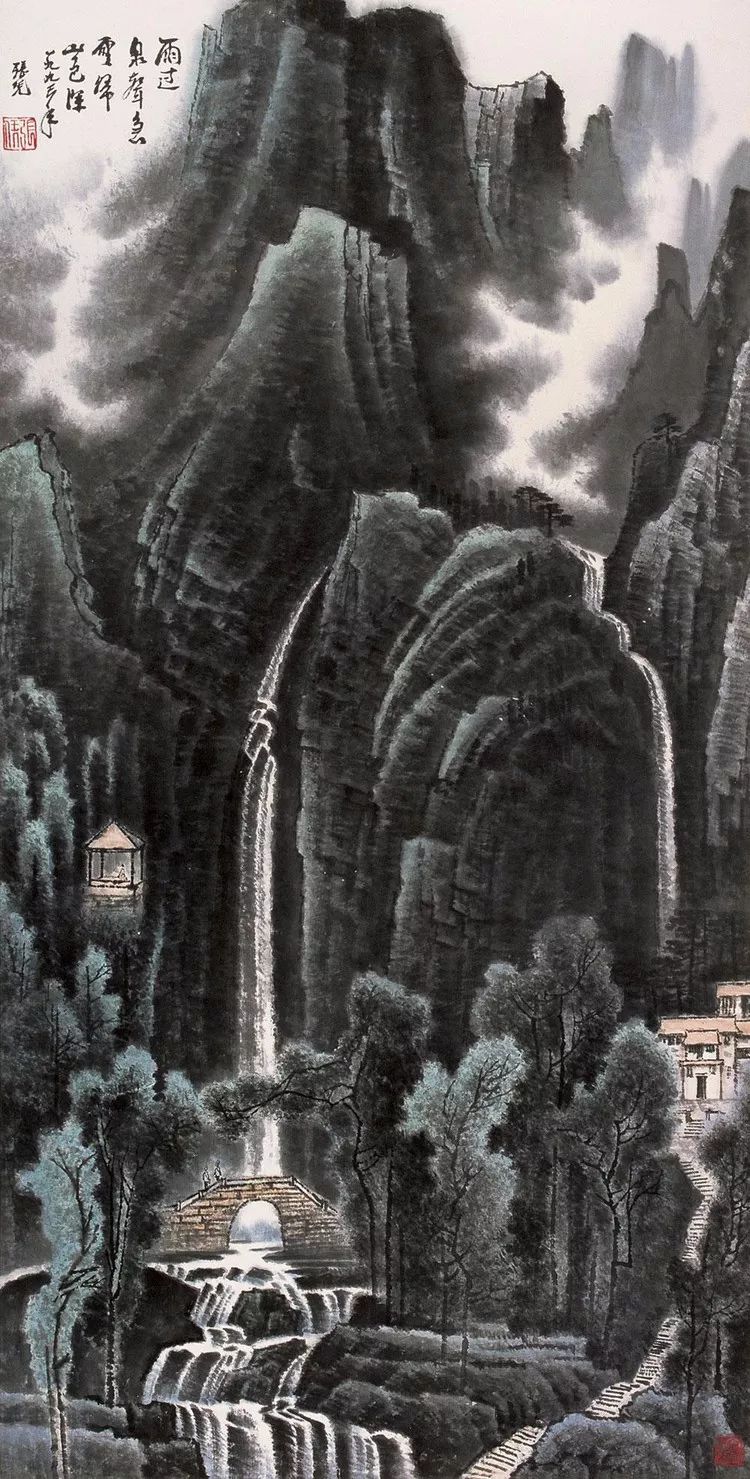 张长韶水墨山水画欣赏,张凭山水画教学