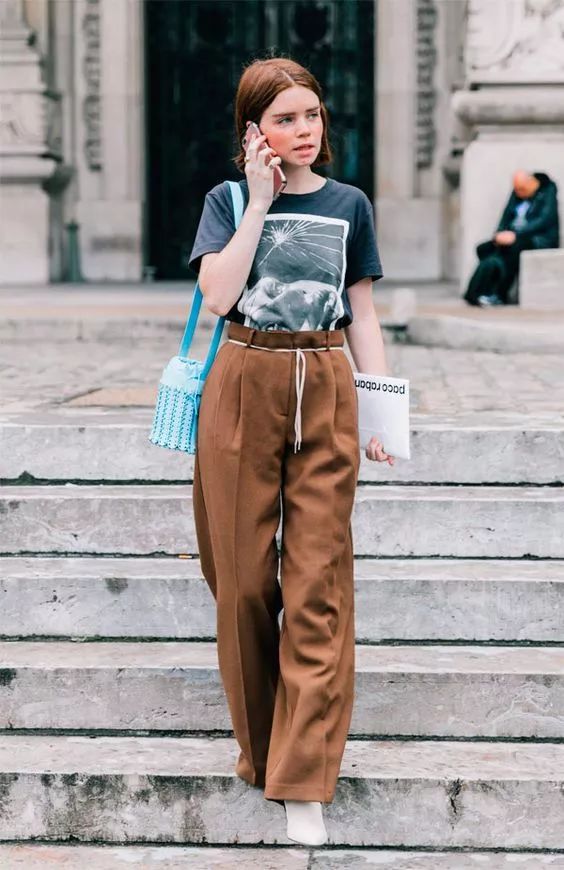 oversizetee穿搭,教你几种白tee的时尚穿法