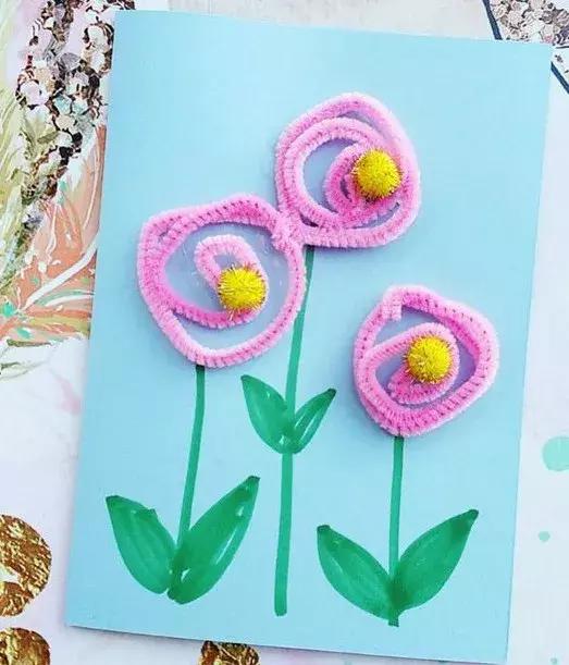 美术老师画的感恩母亲节绘画,大班美术母亲节简单手工