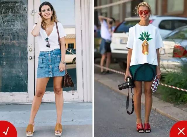 T恤+裙子,2019超时髦搭配