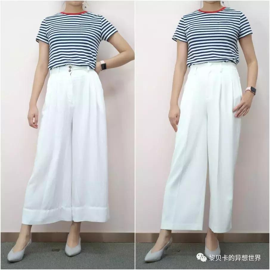 显瘦阔腿裤百搭秋季,最好穿的白色显瘦阔腿裤