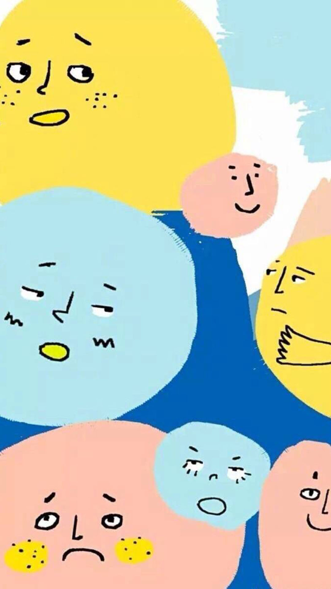 卡通治愈插画手机壁纸,手机壁纸卡通插画