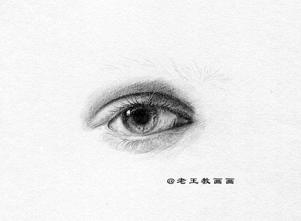 人脸素描画法步骤眼睛,素描头像五官画法眼睛
