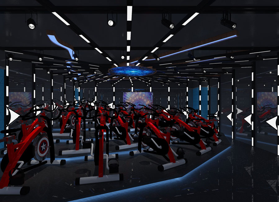 健身房体能区设计效果图大全集,健身房游泳池设计效果图